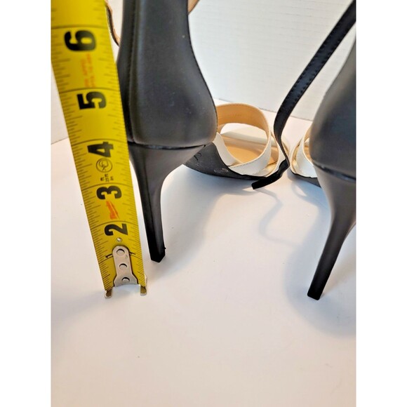 Jessica Simpson Black White High Heel Leather Strappy Sandals Maselli 7.5 - Picture 9 of 14